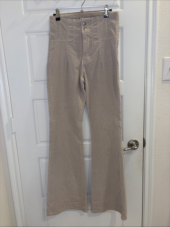 We The Free Denim - Free People We The Free Corduroy Flare Pants Beige Size 27 High Rise
